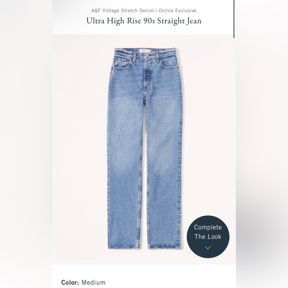 Abercrombie Ultra High Rise 90s Straight Jean